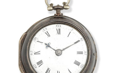 Michael Lade, Canterbury. A silver key wind pair case pocket watch