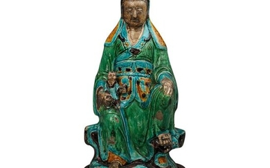 Ming Dynasty Shiwan Ware Guan Yin Sculpture
