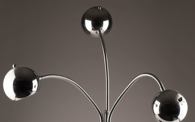 Modernist 3 Chrome Eyeball Table Lamp Reggiani