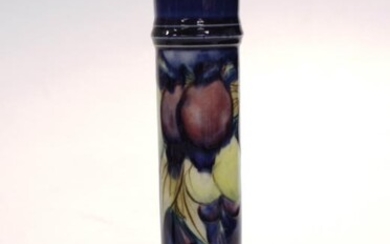 Moorcroft Wisteria pattern candlestick 21cm high approx
