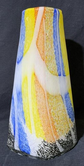 Multicolor Art Glass Vase