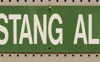 Mustang Alley Road Sign