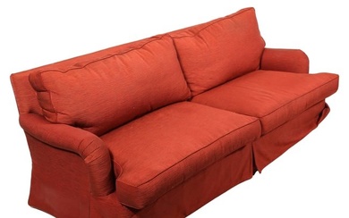 Nancy Corzine Designer Living Room Rust Sofa Couch