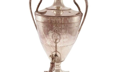 Neoclassical Silver Plated Hot Water Urn.