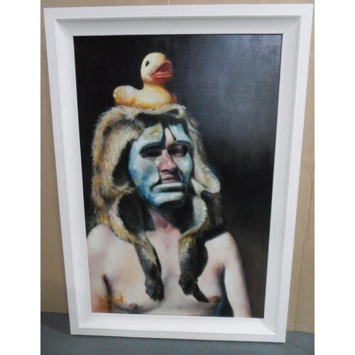 Nick Huck (Burnley) British modern school oil portrait of a ...