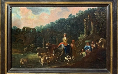 Oil painting on canvas. All. by Nicolaes Pieters Berhem