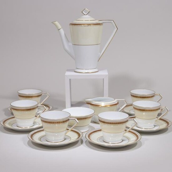 Noritake Art Deco 15x Porcelain Coffee Service