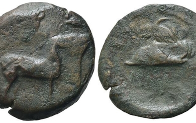 Northern Apulia, Salapia, c. 275-250 BC. Æ (21mm, 4.59g). Horse...