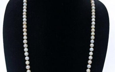 OPERA LENGTH 30" STRAND OF 7.5 MM CULTURED PEARLS