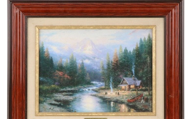 Offset Lithograph "The End of a Perfect Day II" After Thomas Kinkade
