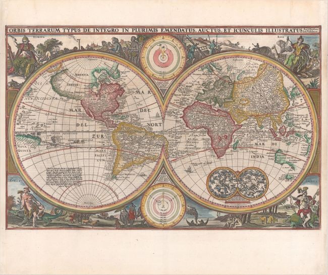 "Orbis Terrarum Typus de Integro in Plurimis Emendatus, Auctus, et Icunculis Illustratus", Visscher, Nicolas