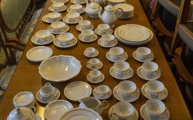 PART DINNER SERVICE, Czech 'Bianca', including eleven soup bowls,...
