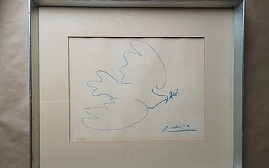 Pablo Picasso: “Dove of peace” (“Fredsduen.”) 1958. Signed in the print. Picasso, No. 248/1000. Lithograph in colours. Sheet size 24×32 cm. Frame size 42×49 cm.