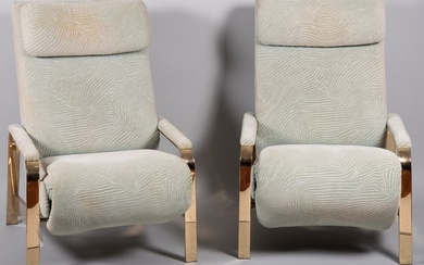 Pair Of Modern Thayer Coggin Reclining Arm Chairs