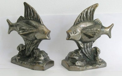 Pair Of Unusual Meal Fish Bookends.