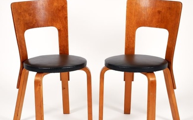 Pair of Alvar Aalto for Artek Model 66 Side Chairs
