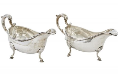 Pair of George III Irish Sterling Silver Sauceboats