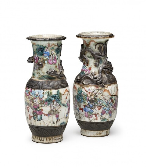 Pair of porcelain baluster vases China, early 20th Century