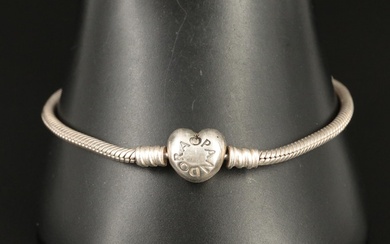 Pandora Sterling Heart Clasp Bracelet