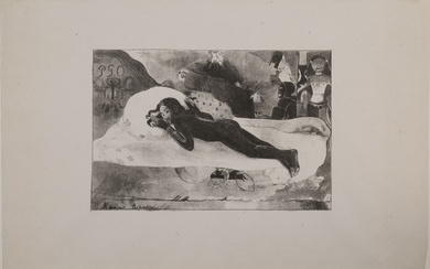 Paul GAUGUIN (1848 - 1903). Manao Tupapau. Elle pense au revenant l'Esprit des Morts veille....