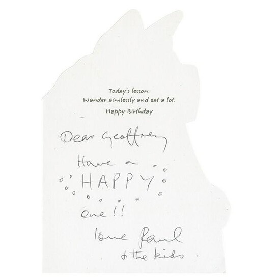Paul McCartney Signed Birthday Card