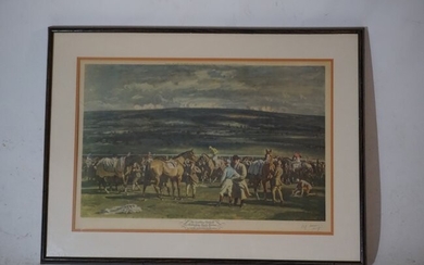 Pencil Signed Equine Lithograph by Alfred Munnings