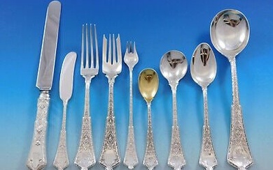 Persian by Tiffany and Co Sterling Silver Flatware Set Service 58 pieces