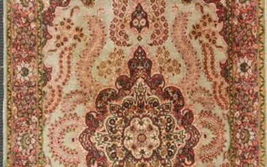 Persian silk rug, 158 x 91cm