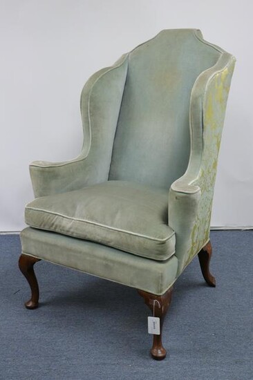 Queen Anne Walnut Wing Armchair, Early 18th C.