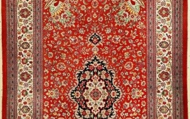 Qum silk fine Persia, signed (Hajbabai), approx. 60