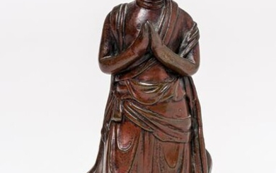 RARE JAPANESE BRONZE FIGURE OF THE VIRGIN MARY AS