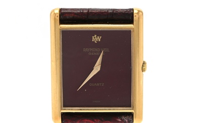 RAYMOND WEIL, Genève, montre-bracelet pour homme, 23 x 23,5 (30) mm, boîte no. 9007, plaqué...