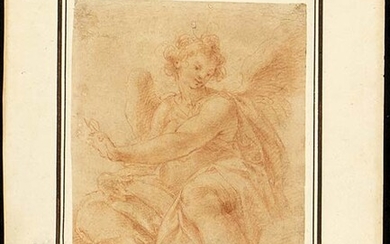 ROMAN ARTIST, EARLY 17th CENTURY Angel sitting on a cloud...
