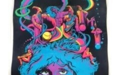 Rare 1968 The Wizard Poster: Jim Morrison Black Light
