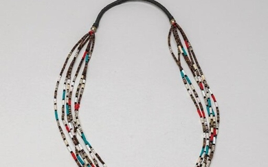Rare Native American Type Gem Stone Necklace
