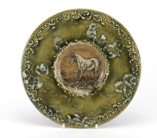 Rare Royal Doulton plate by Hannah Barlow, the central
