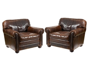 Restoration Hardware - Leather Club Chairs