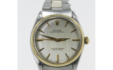 Rolex Oyster Perpetual stainless steel and gold cased gents ...