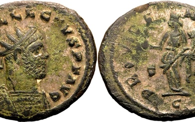 Roman Empire Allectus AD 293-296 BI Antoninianus About Good Very Fine