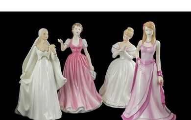 Royal Doulton Collection of ( 4 ) Hand Painted Figures. Comp...
