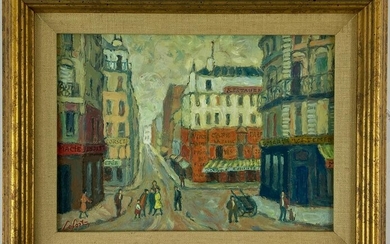 "Rue St. Sebastian" Oil by Lefort