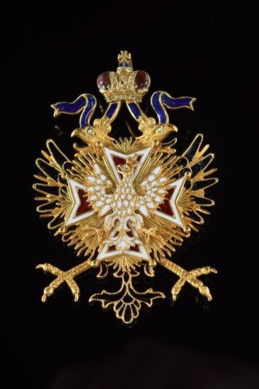 Russian Imperial Order of the White Eagle 14K yellow
