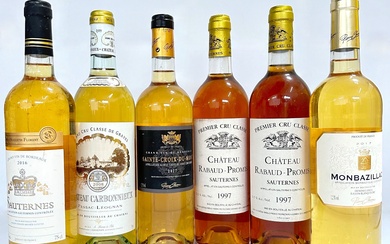 SAUTERNES Premier cru classé Château Rabaud-Promis 1997 2 bouteilles PESSAC-LEOGNAN Chateau Carbonnier 2008 Grand cru...
