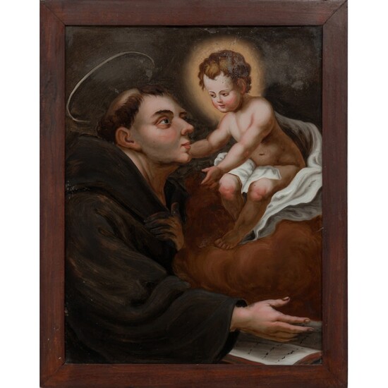 SCUOLA NAPOLETANA XVIII SEC., San Francesco e il Bambin Gesù
