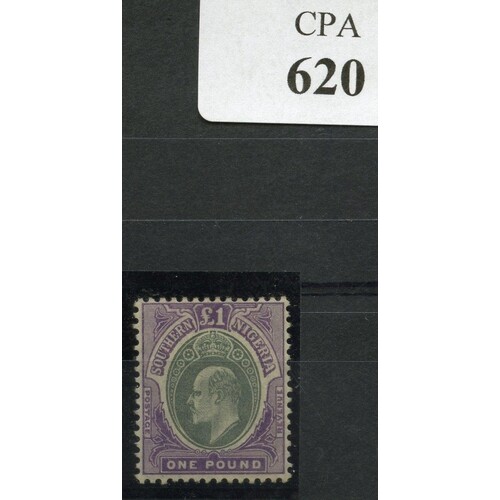 SOUTHERN NIGERIA 1906 £1 green & violet die B mint. SG 32ab....