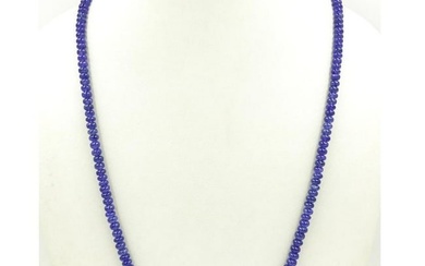 Sapphire beads string necklace