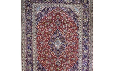 Semi Antique Persian Kashan Full Pile Exc Cond Pure