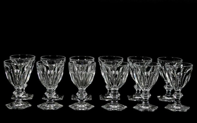 Set, Twelve Baccarat "Harcourt" Water Goblets