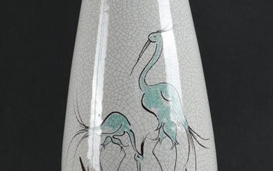 Silberdistel W Germany Mid Century Crackle Vase