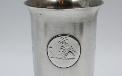 Silver commemorative cup, Germany, signed and maker's stamp Julius...
